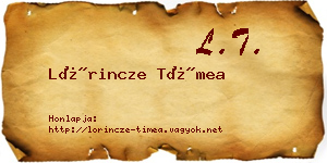Lőrincze Tímea névjegykártya
